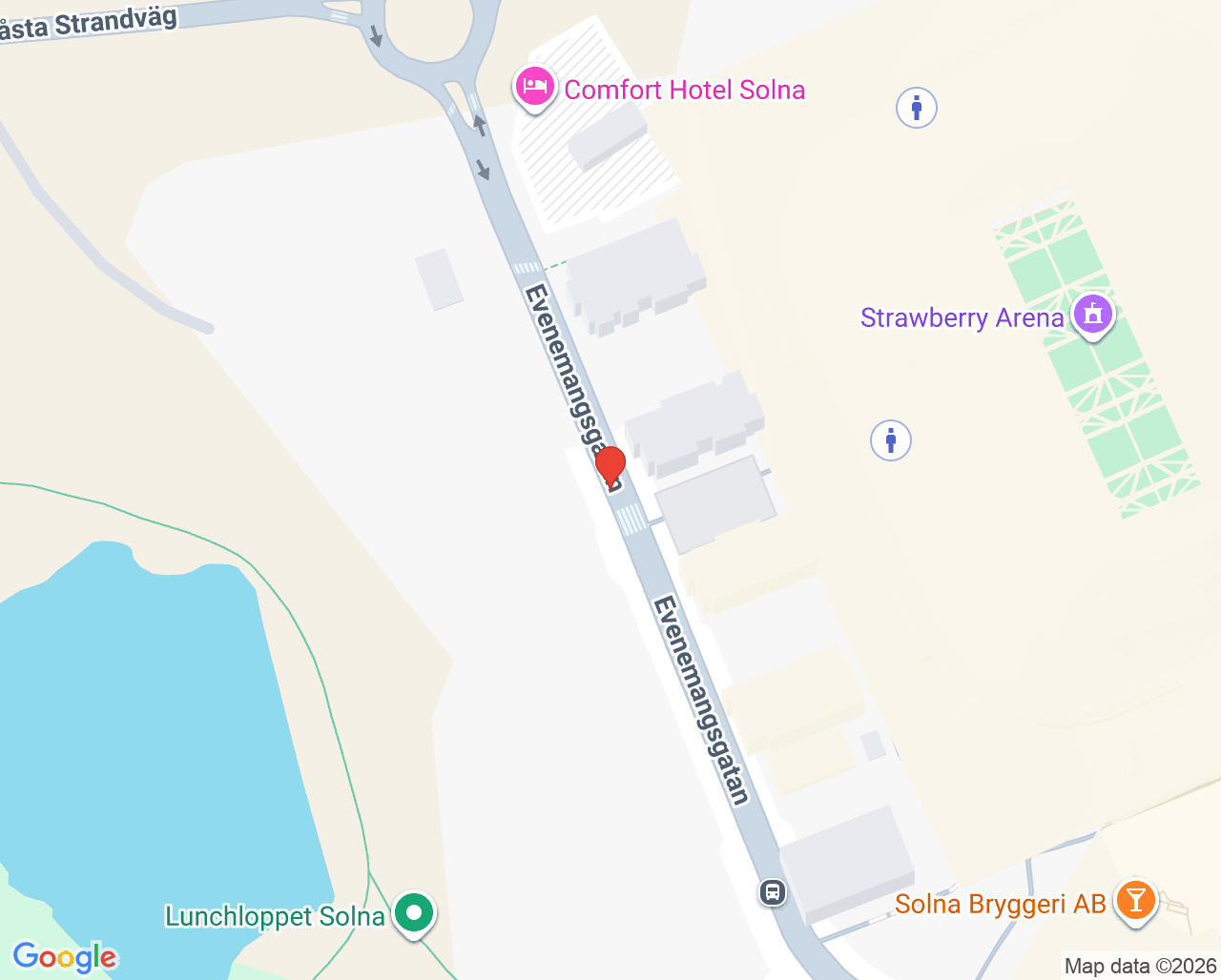 Karta till Solna Dental - Arenatandläkarna