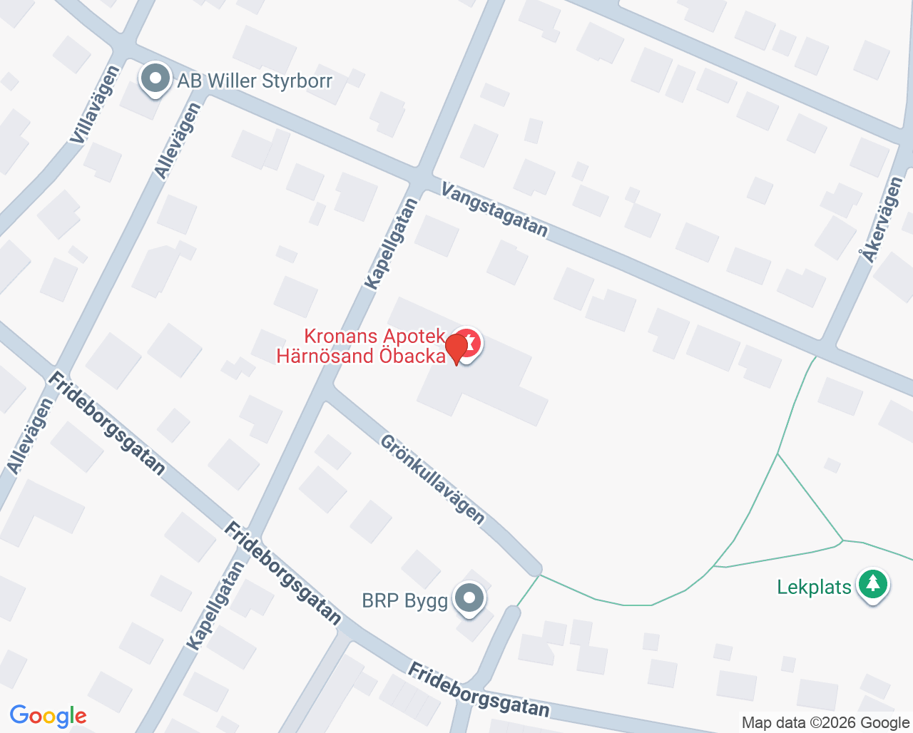 Karta till Premicare Öbacka