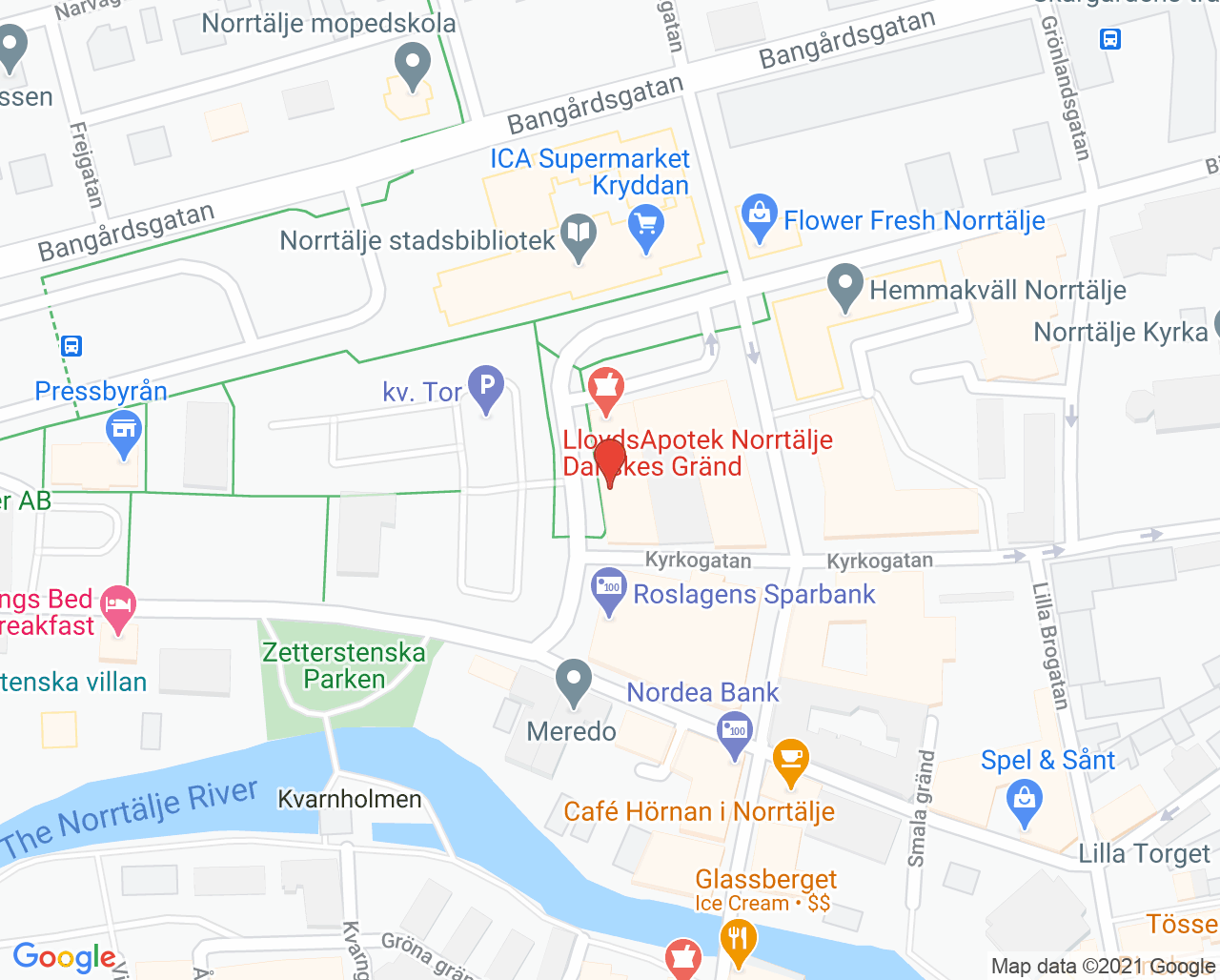 Karta till Hela Företagshälsovård, Norrtälje