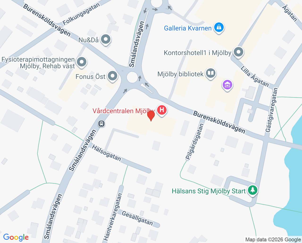 Karta till Folktandvården Mjölby