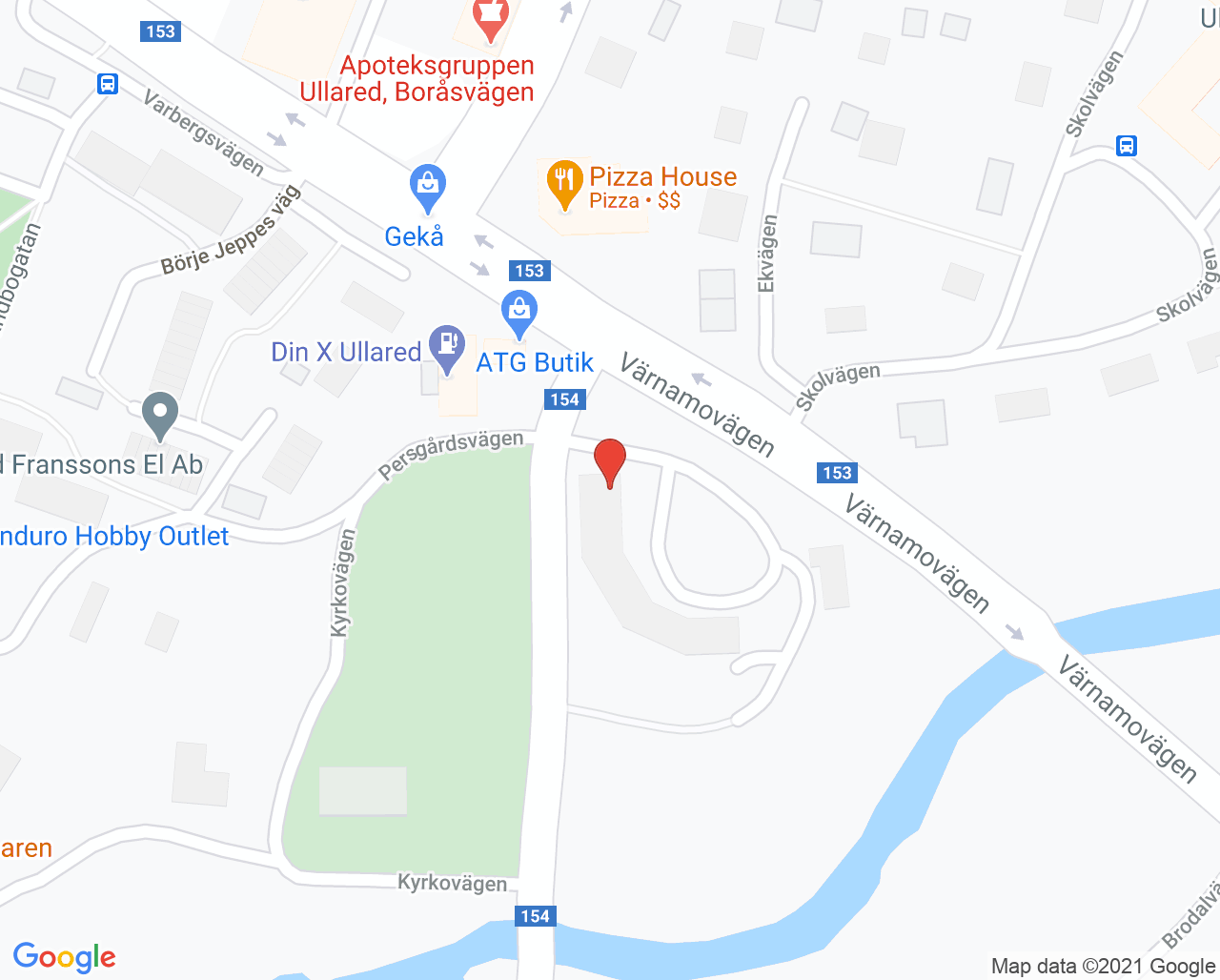 Karta till Folktandvården Ullared