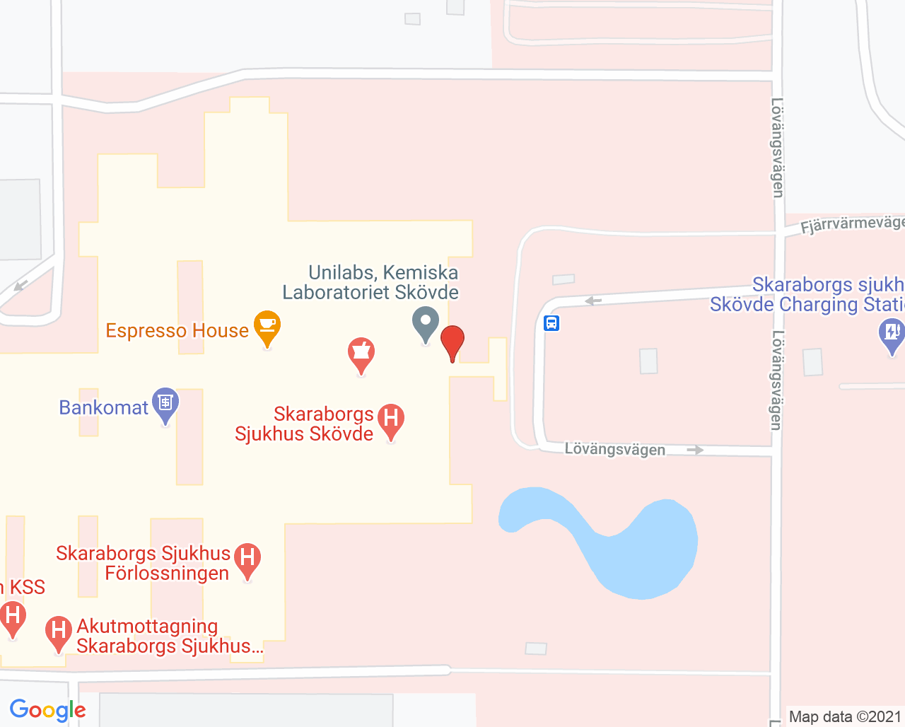 Karta till Specialistkliniken för parodontologi Skövde, Skövde