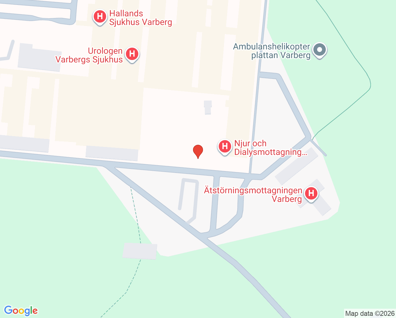 Karta till Smärtmottagningen Hallands sjukhus Varberg, Varberg