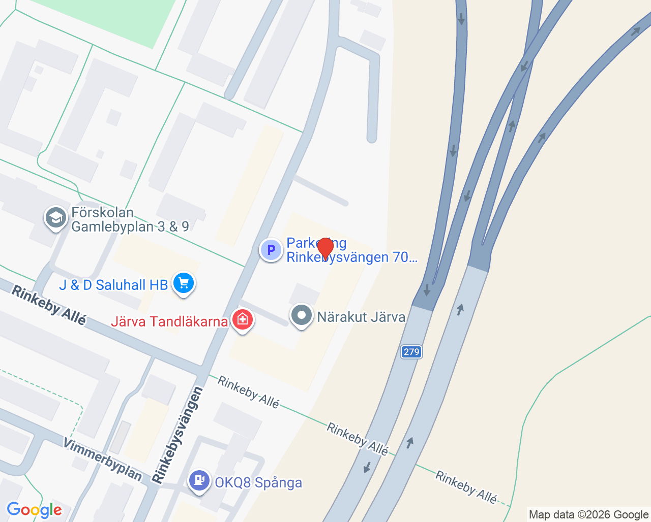 Karta till Evidia Järva Röntgen