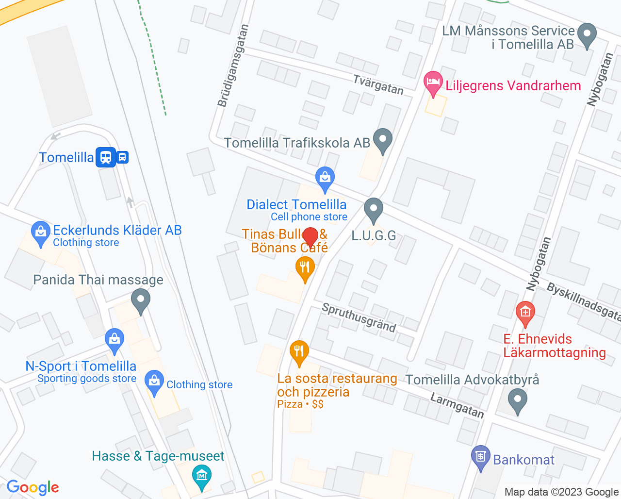 Karta till Oris Dental Tomelilla, Tomelilla