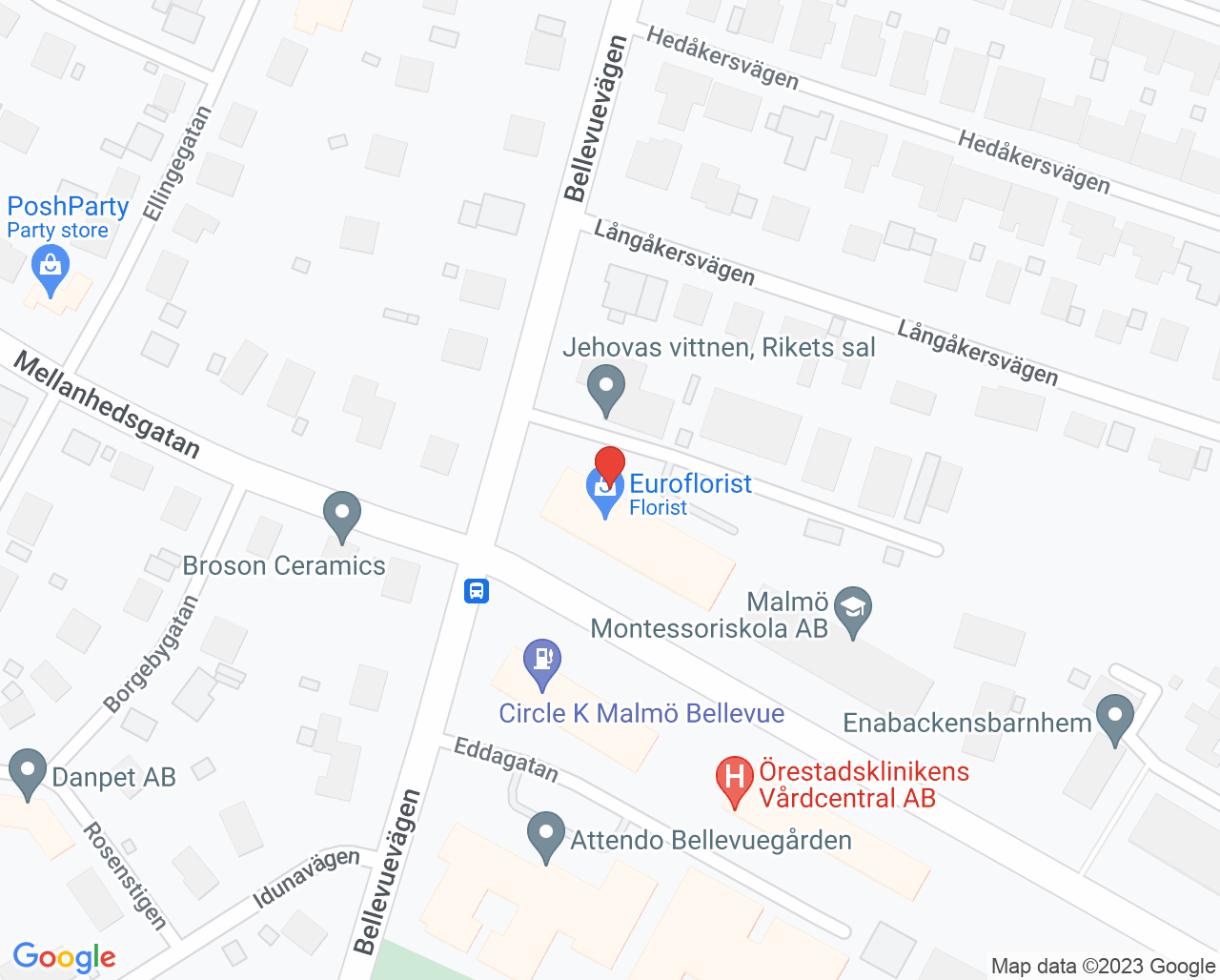 Karta till Pequrio AB, Malmö