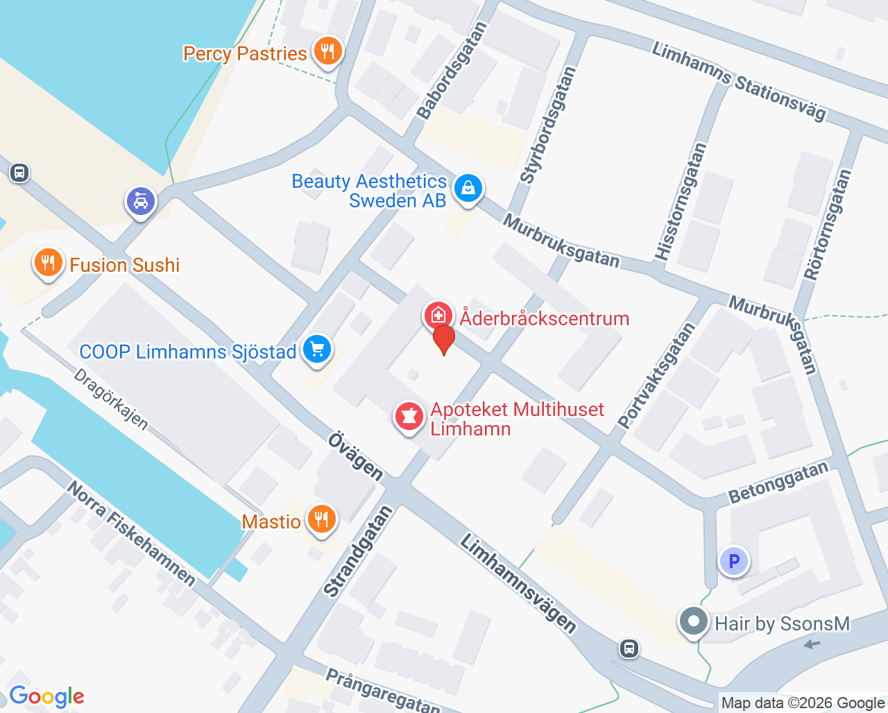 Karta till Barnmorskemottagningen Limhamn