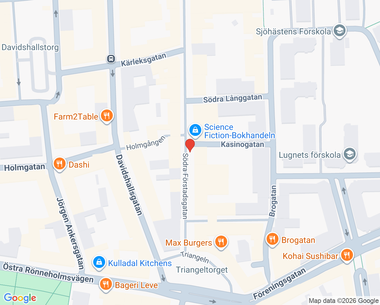 Karta till Tandvården Klaffbron Mikael Jurman, Malmö
