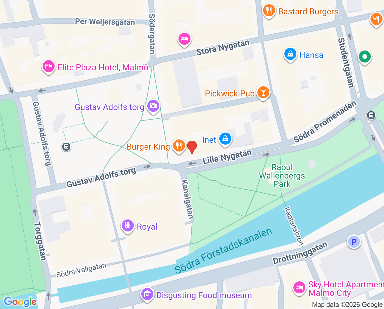 Karta till Molin Andersen Ole, Malmö