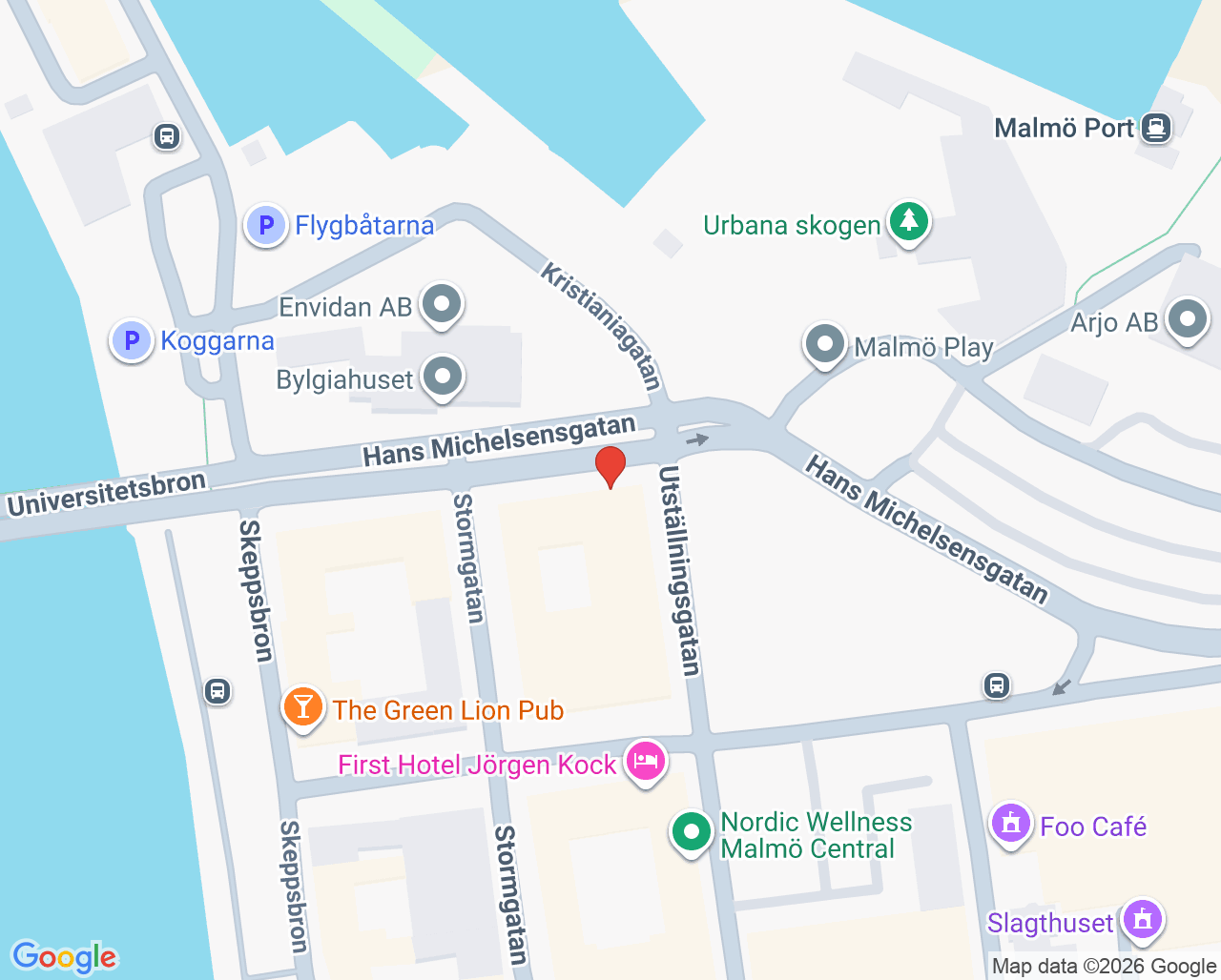 Karta till Vuxenpsykiatrimottagning könsidentitet Malmö