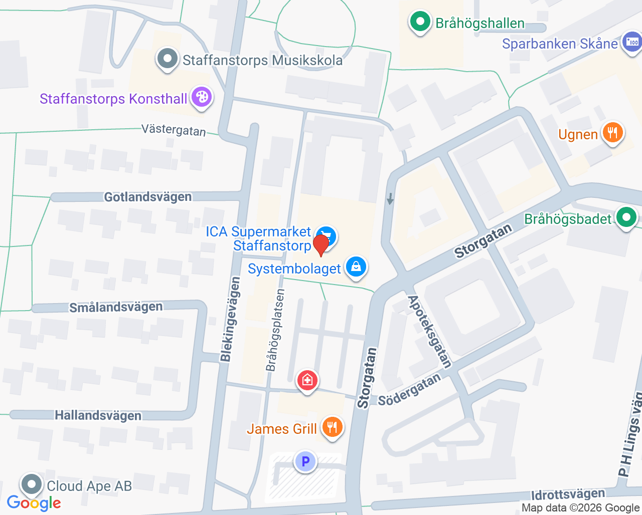 Karta till Vital Staffanstorp