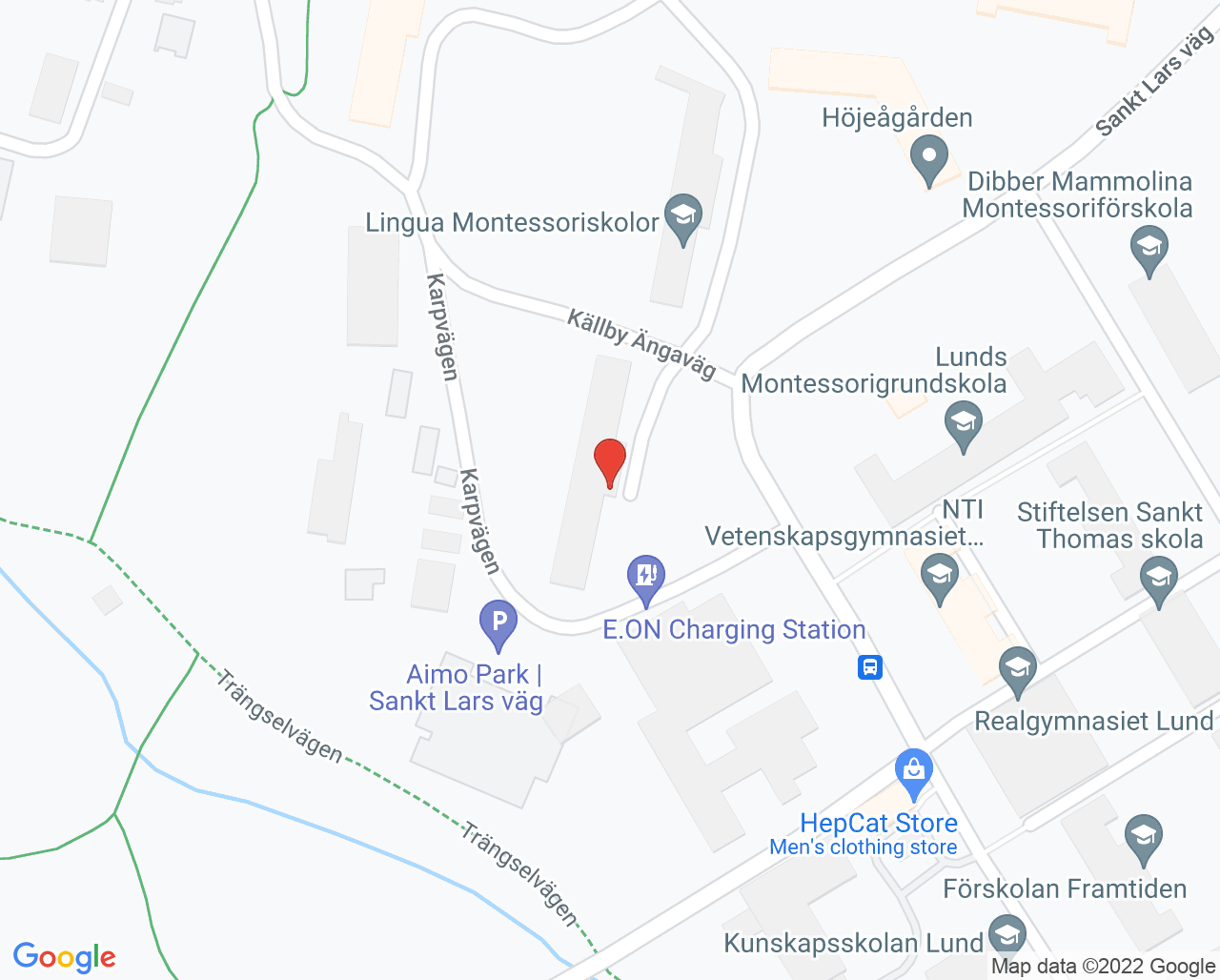 Karta till Synmottagning barn och unga Lund, Lund
