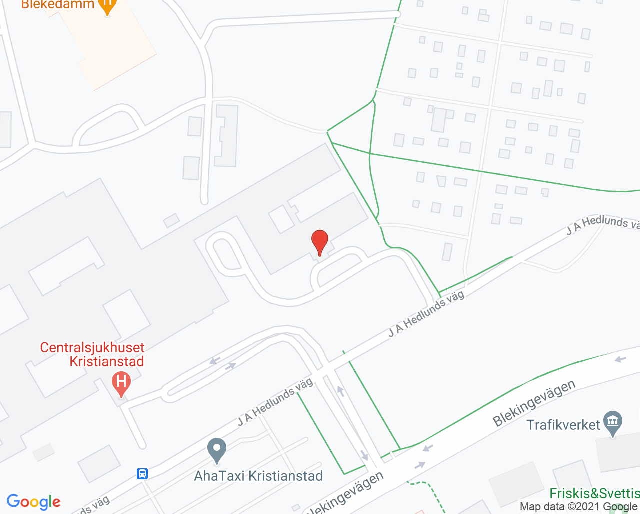 Karta till Njurmottagning Kristianstad