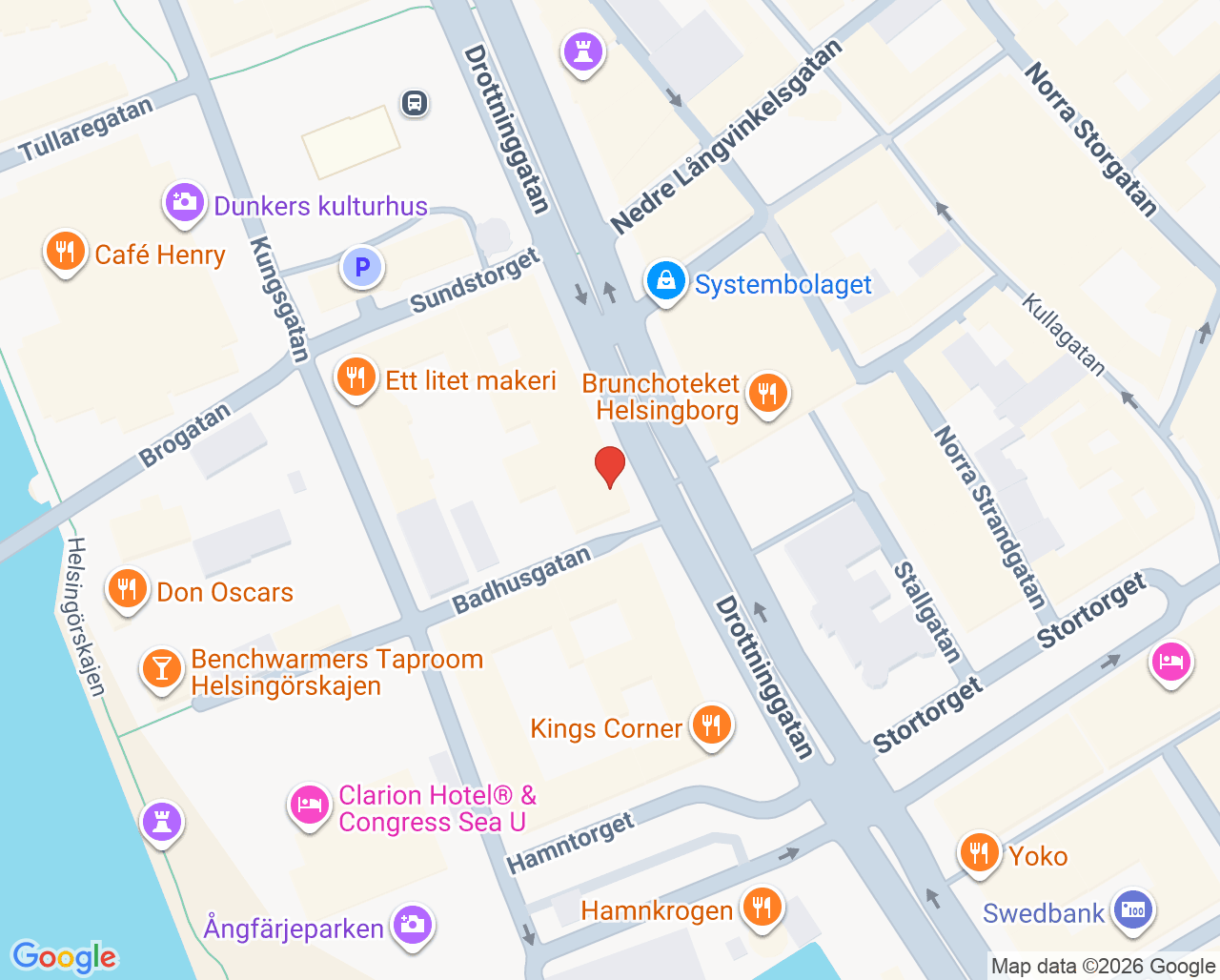 Karta till Audika Helsingborg