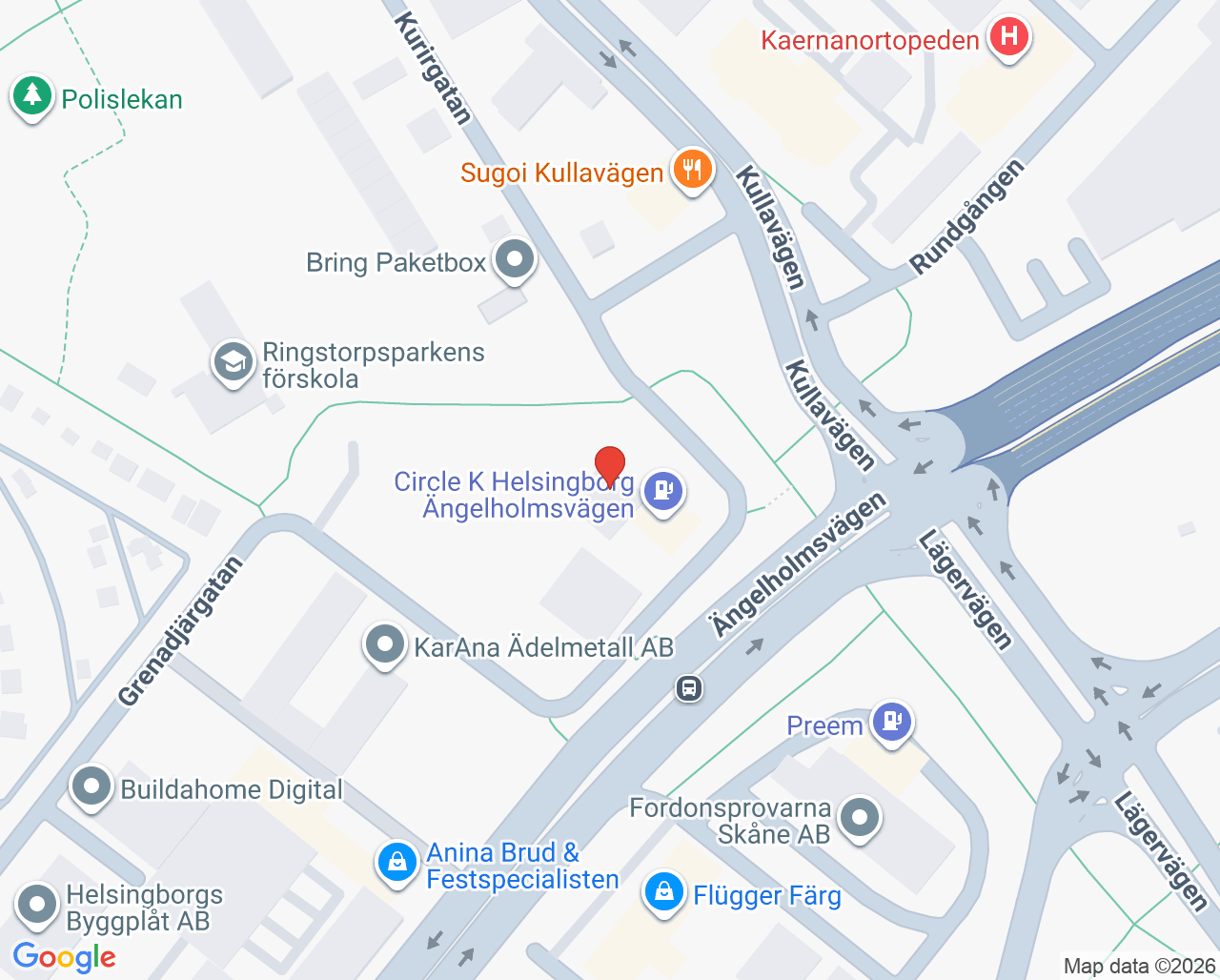 Karta till Vital Hälsningborg
