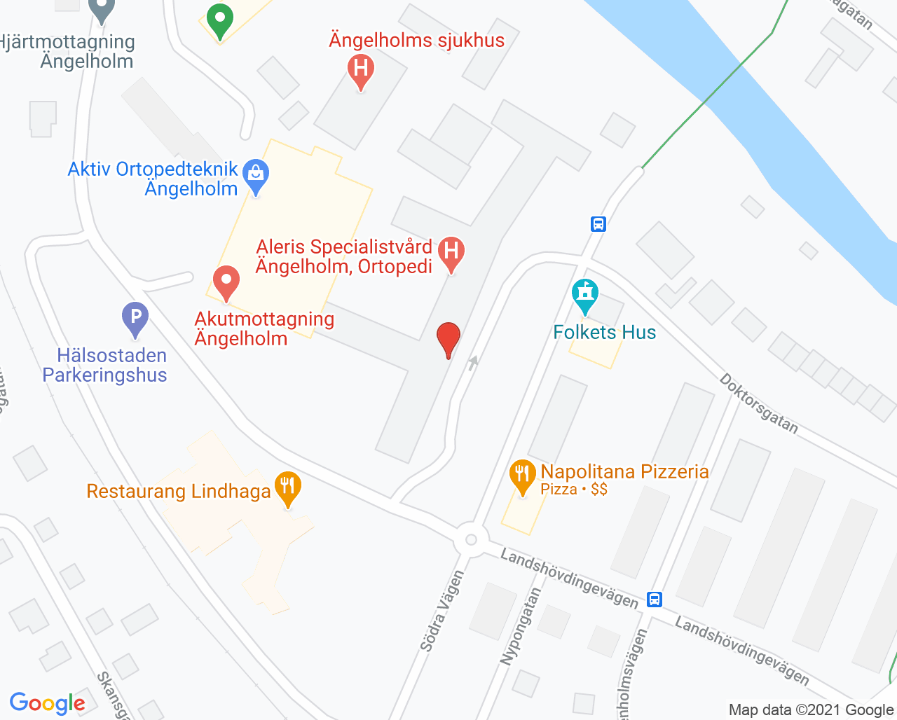 Karta till Medicinavdelning Ängelholm