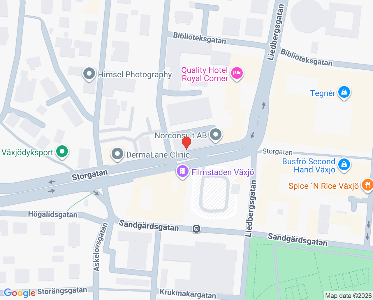 Karta till Vårdcentralen Achima Care Växjö, Växjö