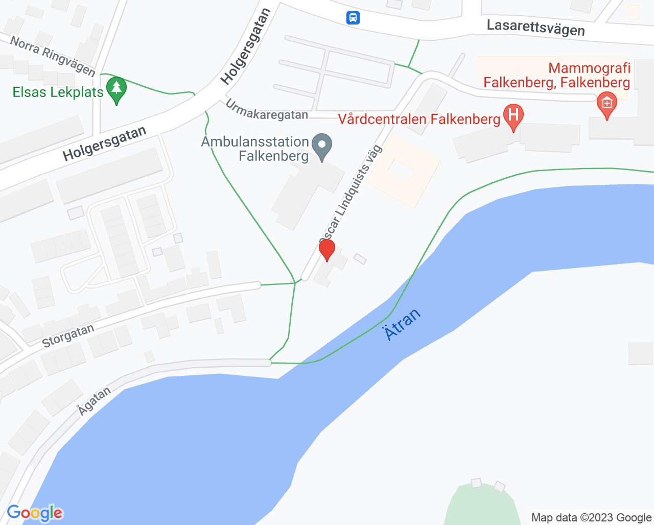 Karta till Tolkcentralen Halland, Falkenberg