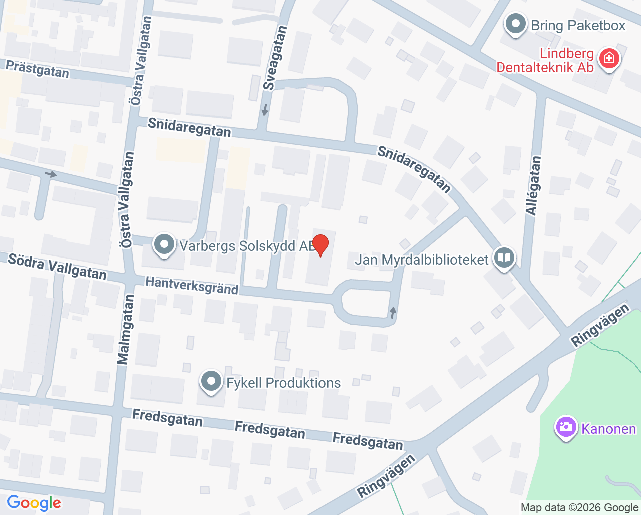 Karta till Hemtjänst Centrum, Varberg