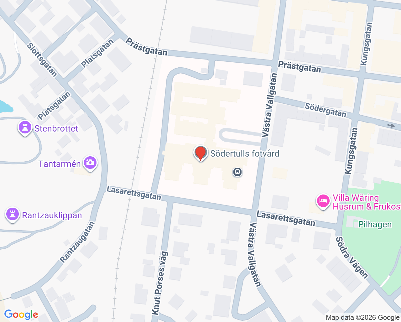 Karta till Södertulls Hemtjänst, Varberg