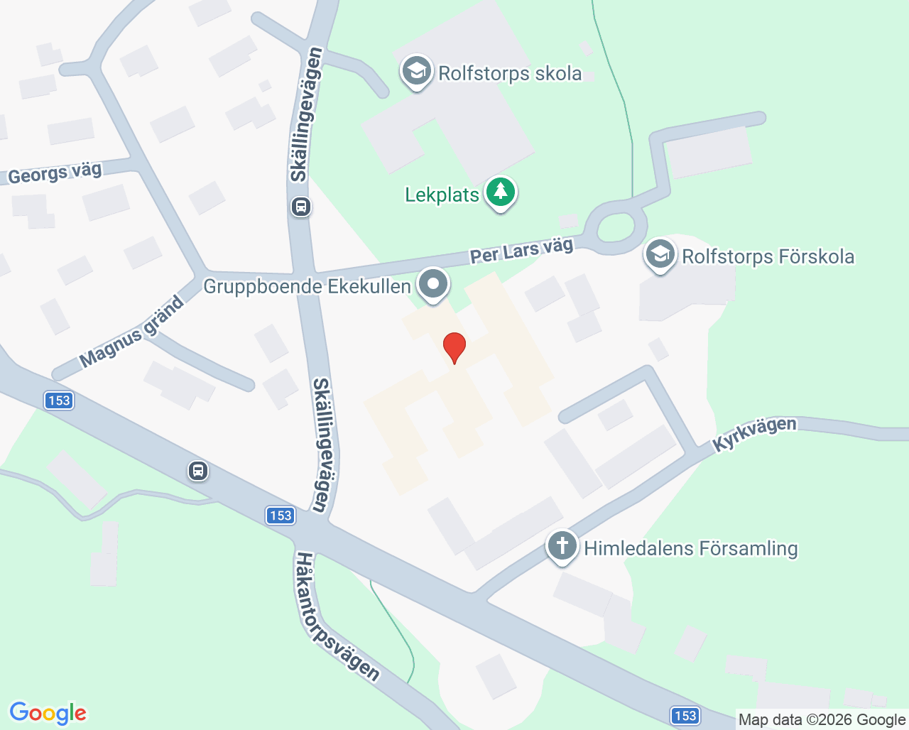 Karta till Ekekullen, Rolfstorp