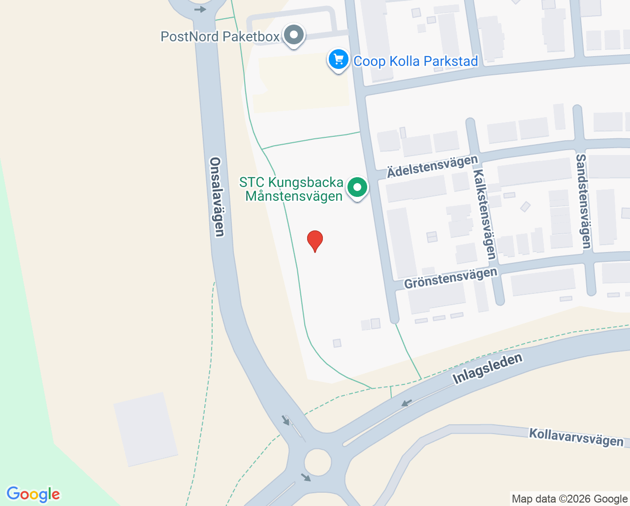 Karta till Hörselhabiliteringen Kungsbacka