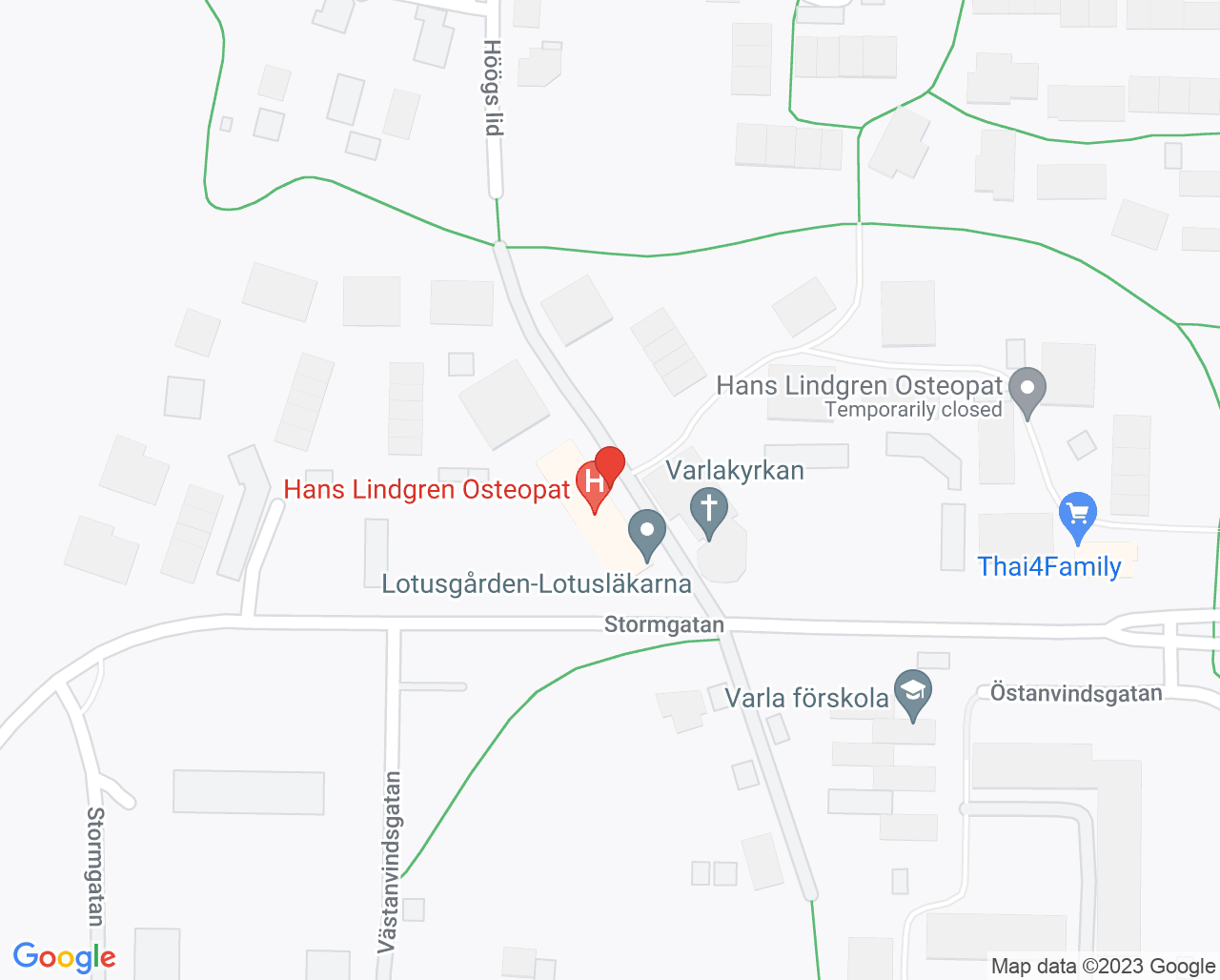 Karta till Lotusläkarna, Kungsbacka