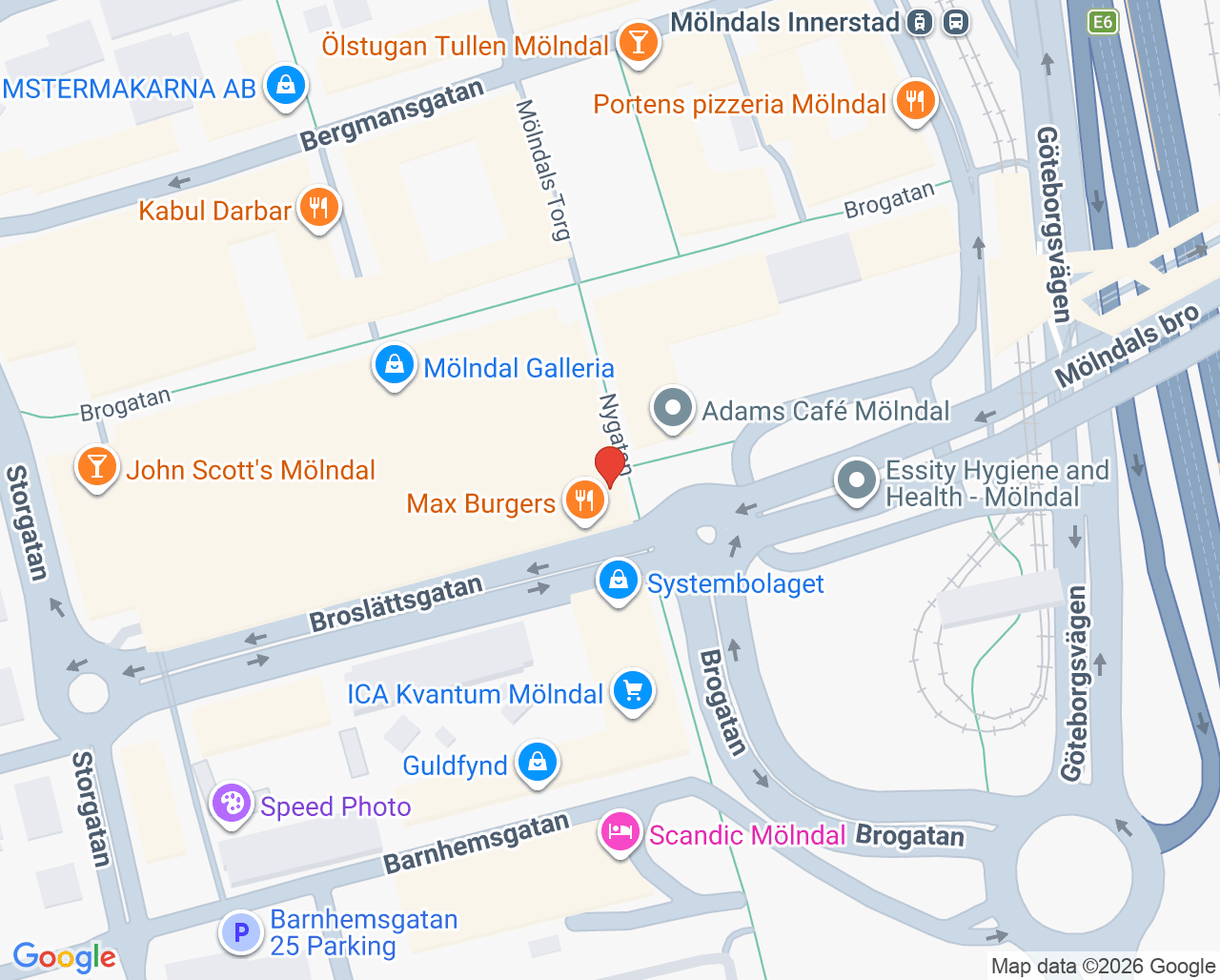 Karta till Aqua Dental Mölndal, Mölndal