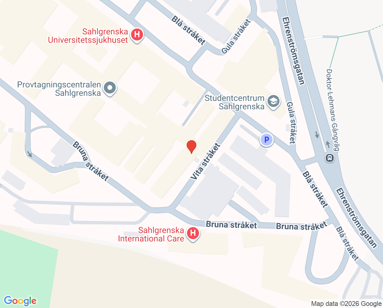 Karta till Njurmottagning Sahlgrenska, Göteborg