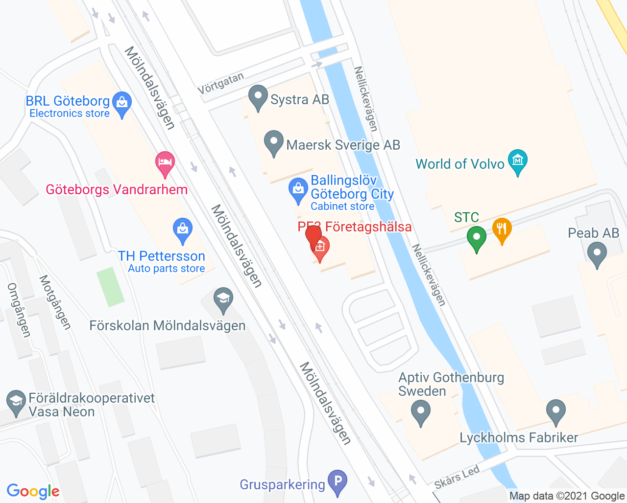 Karta till Vital Göteborg Almedal