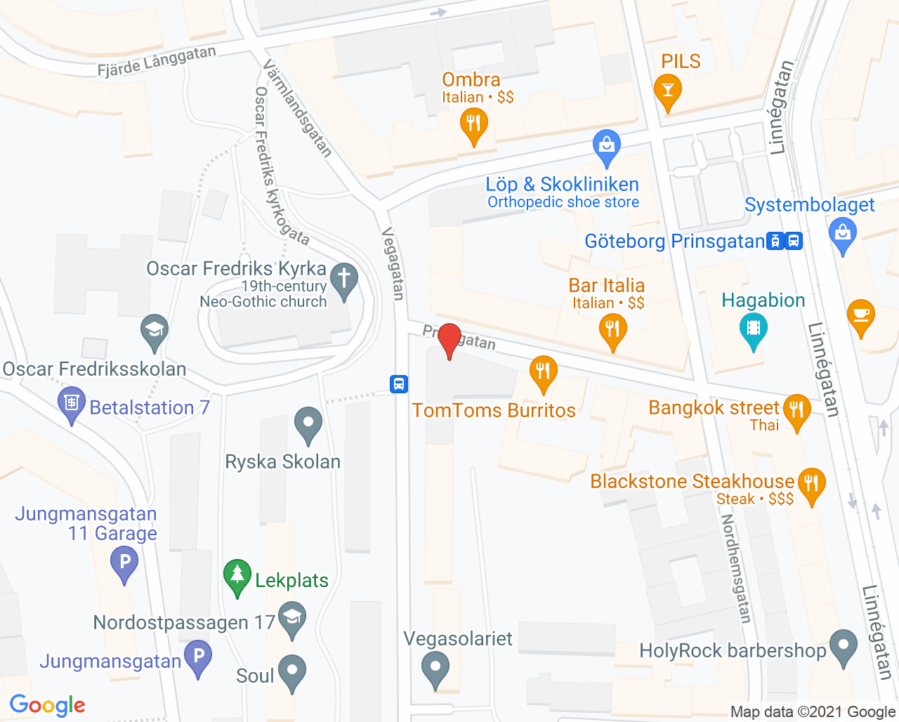 Karta till Tandvårdsgruppen Dentista AB, Göteborg