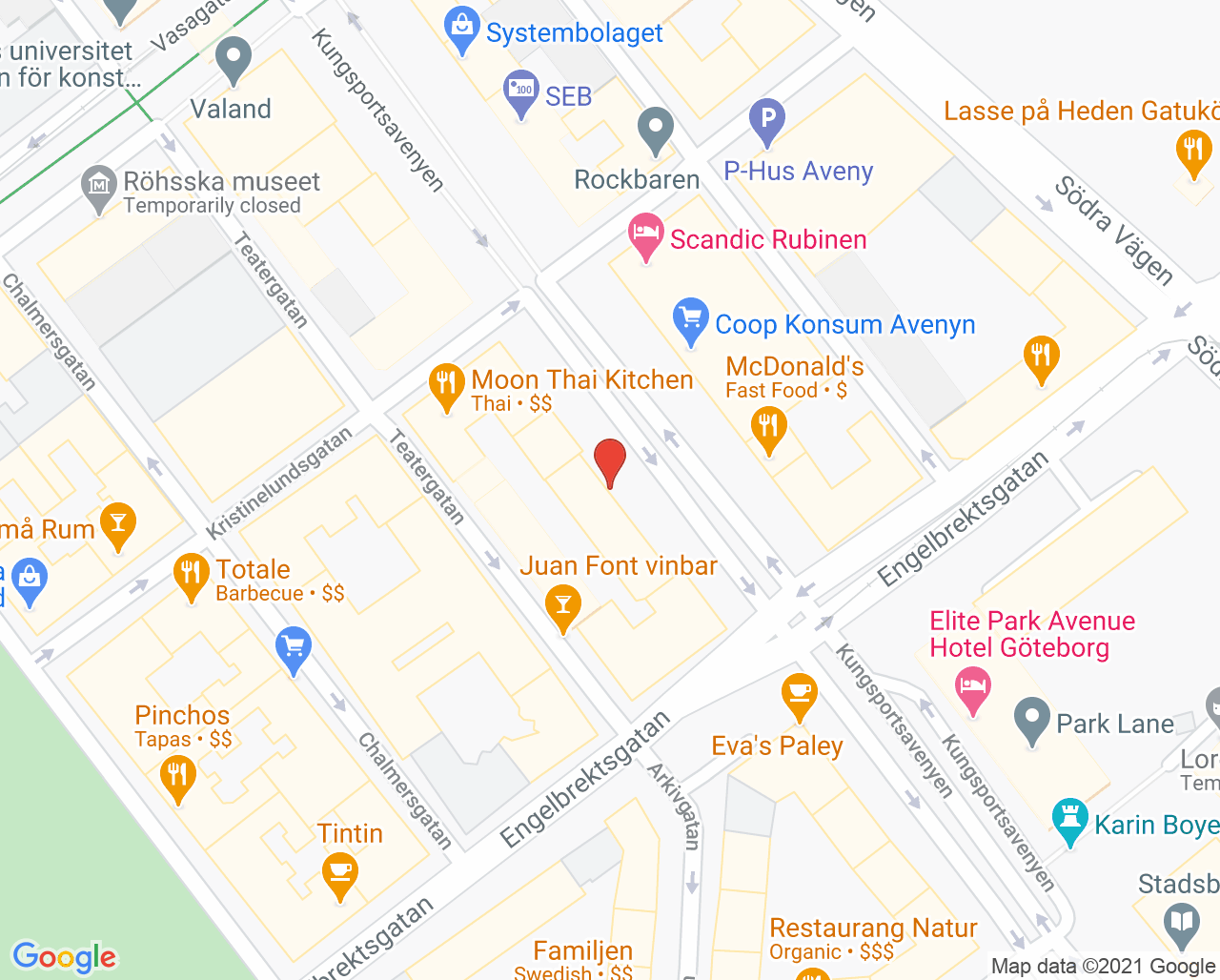 Karta till Kvarterskliniken BVC, Centrum