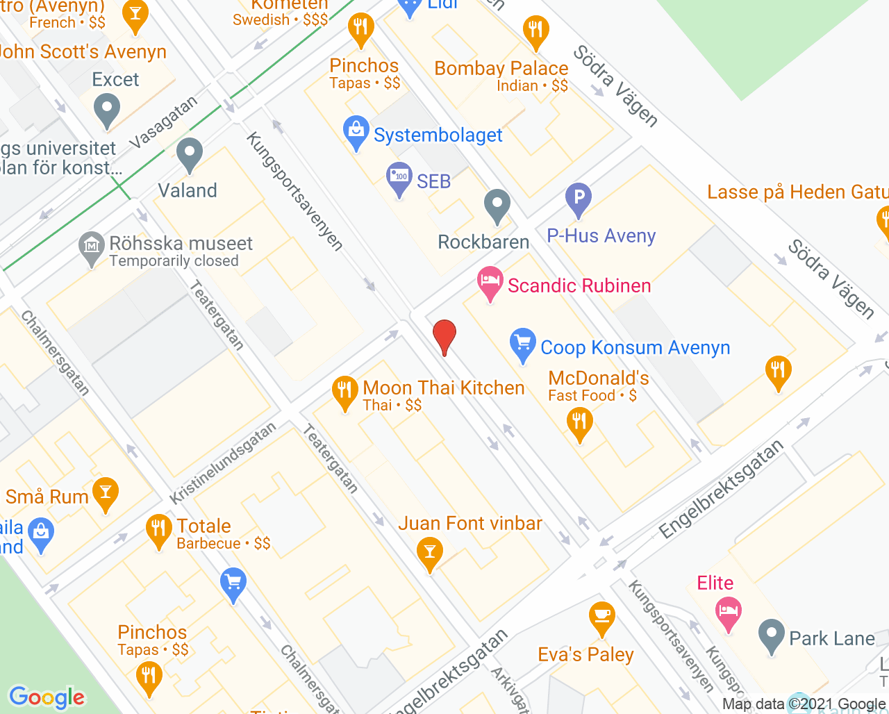 Karta till Kvarterskliniken BVC, Centrum