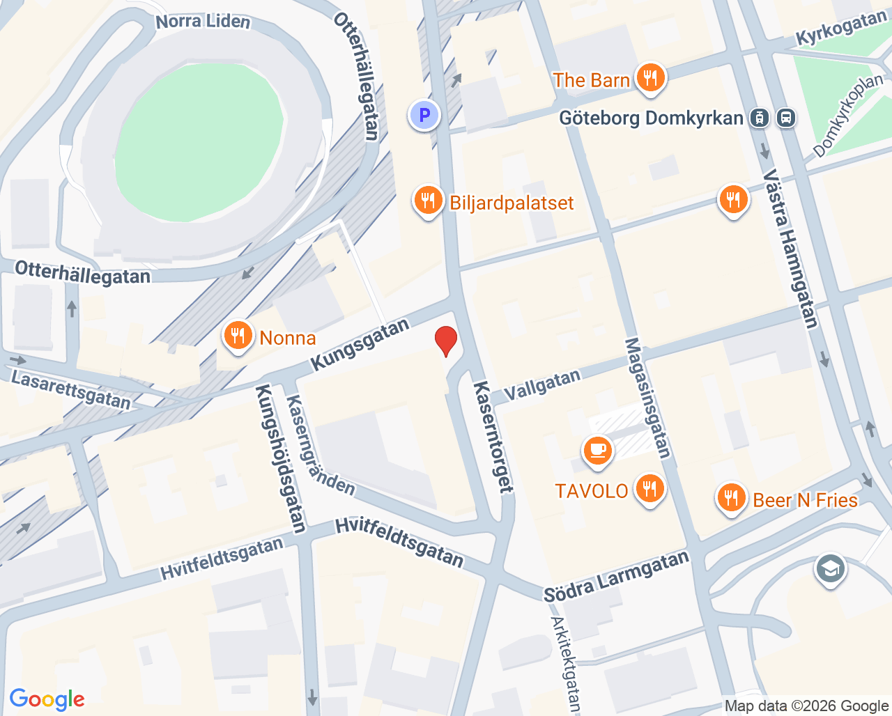 Karta till Sammanhållet barnmorsketeam Göteborg, Göteborg