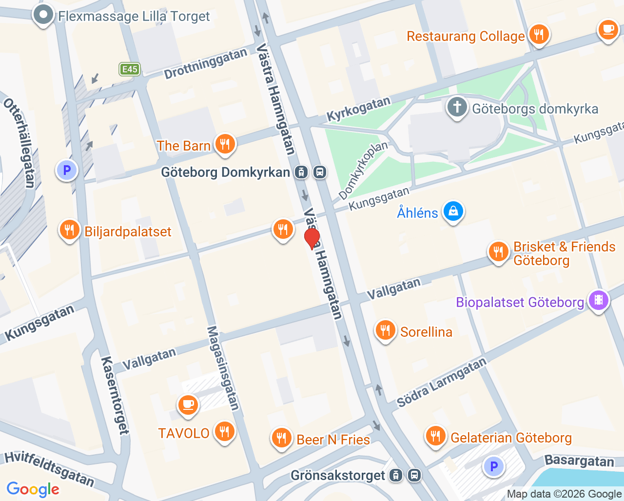Karta till Tandfokus Domkyrkan, Göteborg