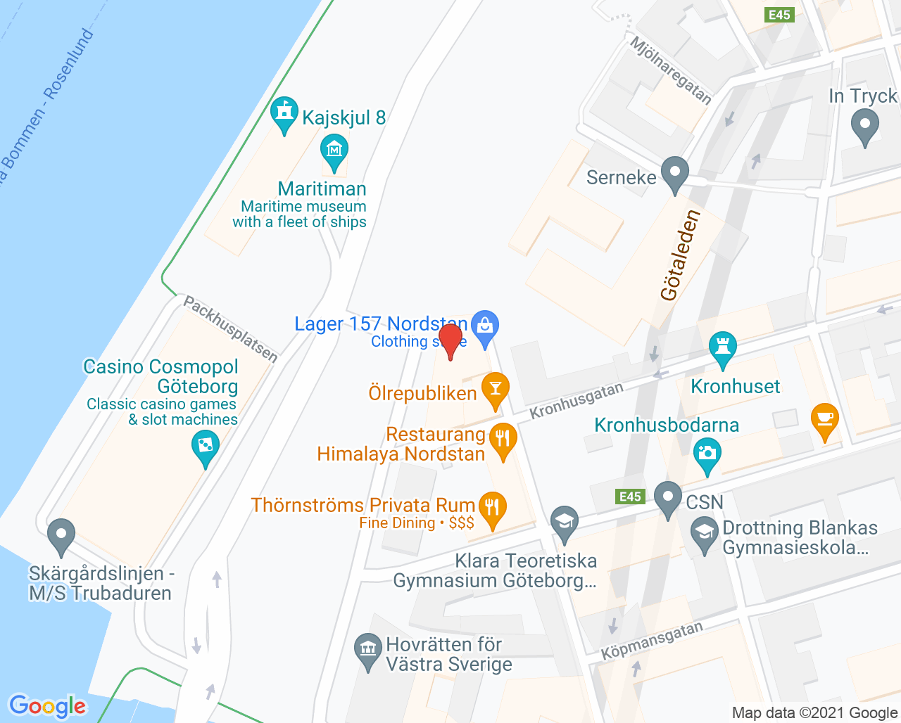 Karta till Hagefjord Läkarmottagning, Göteborg