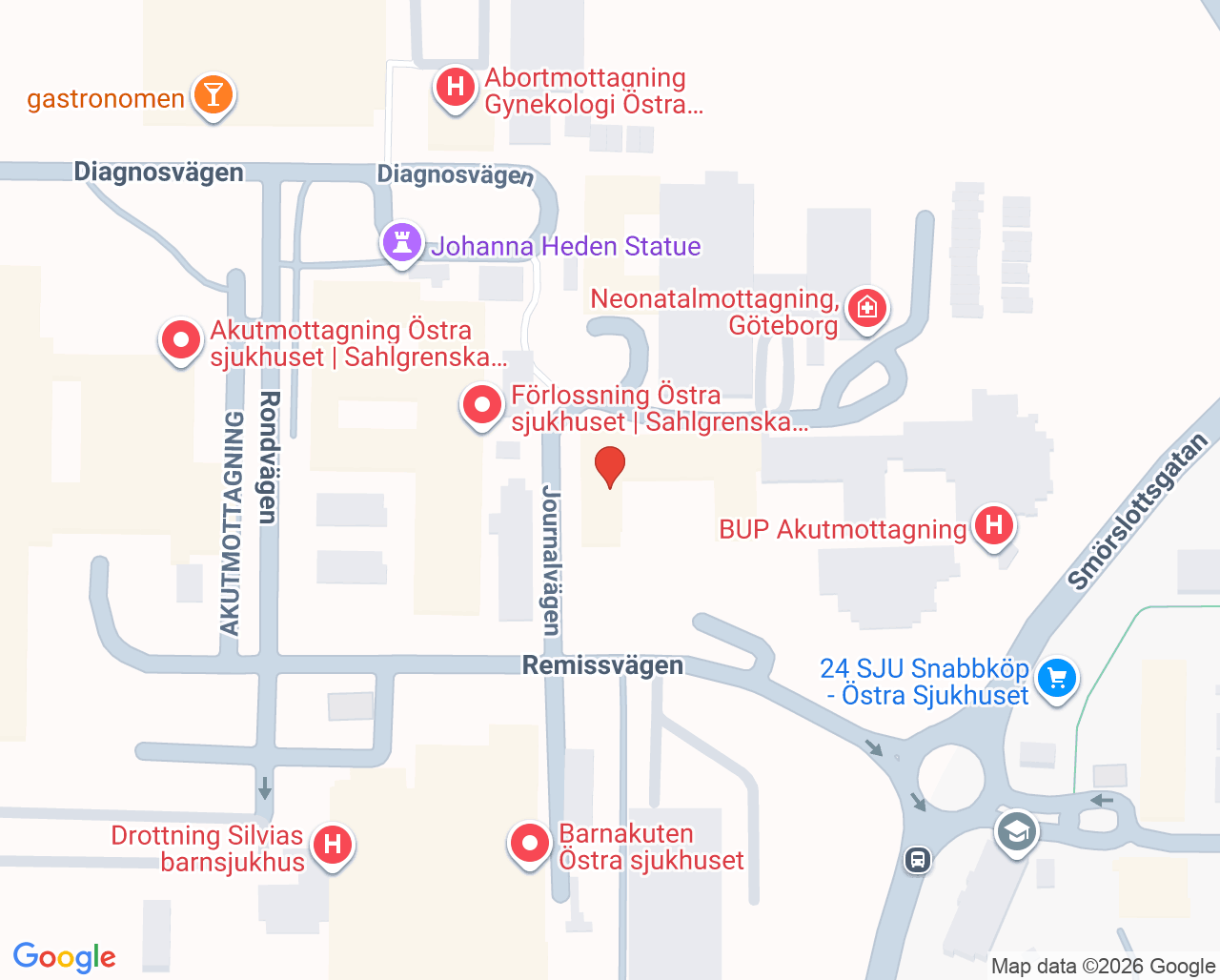 Karta till Avdelning 363 beroende unga vuxna, Göteborg