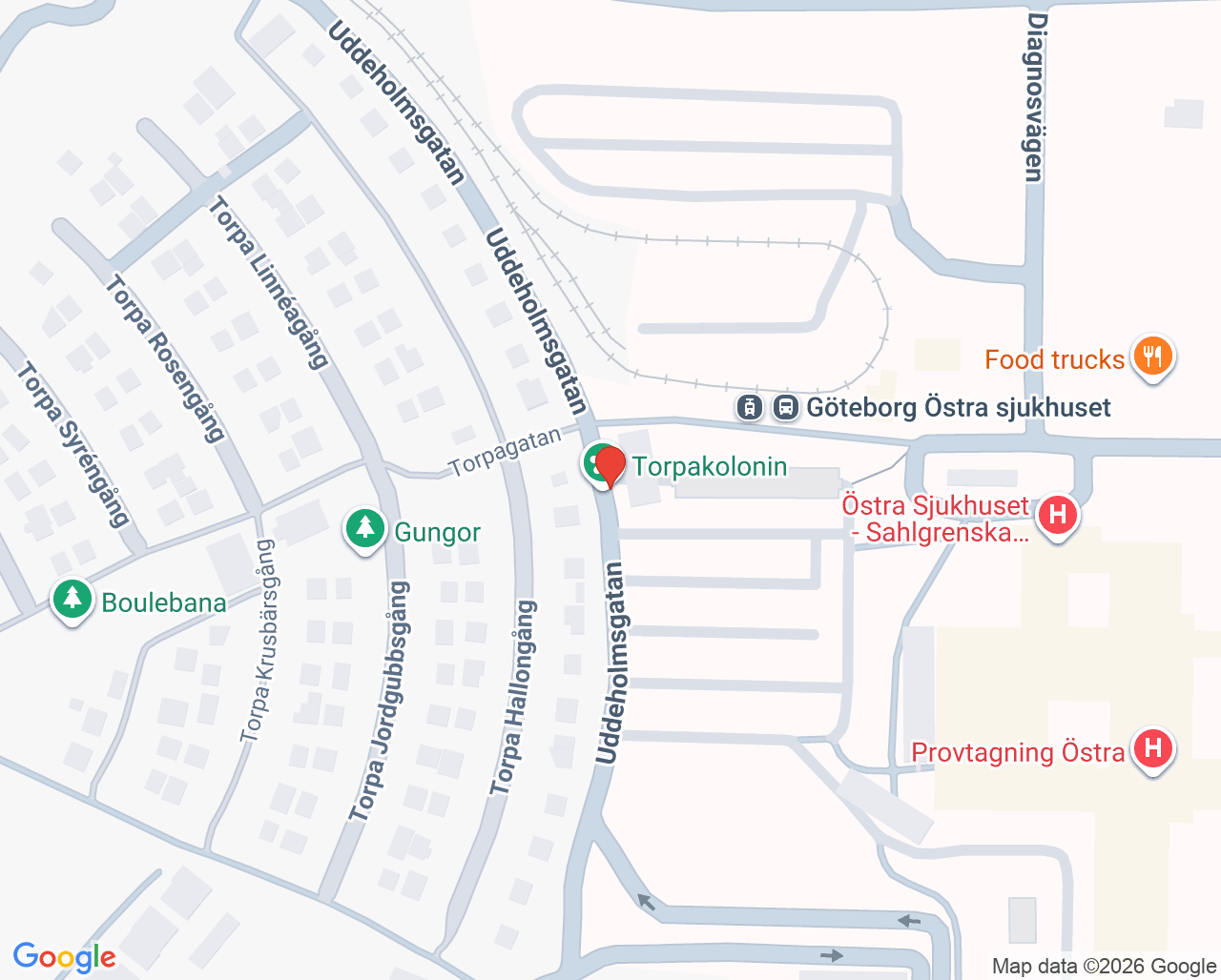 Karta till Sprututbytesmottagning, Göteborg