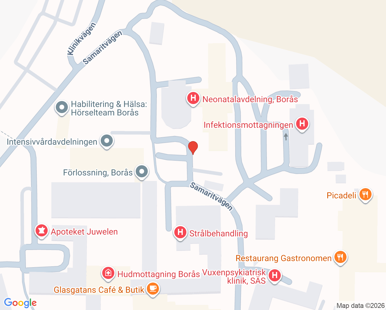Karta till Andningsresursteam, Borås
