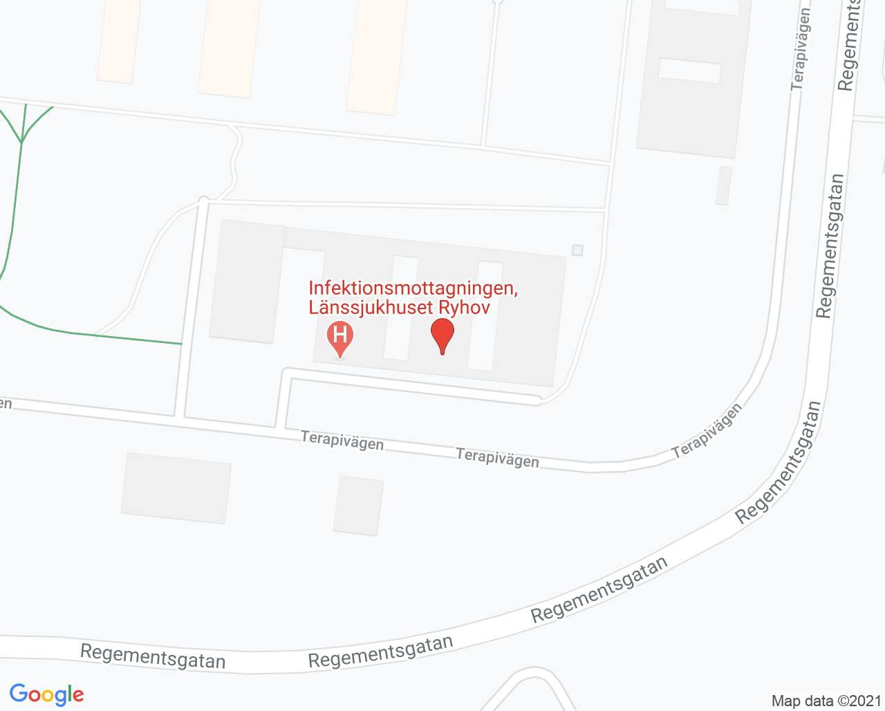 Karta till Infektionsmottagningen Länssjukhuset Ryhov