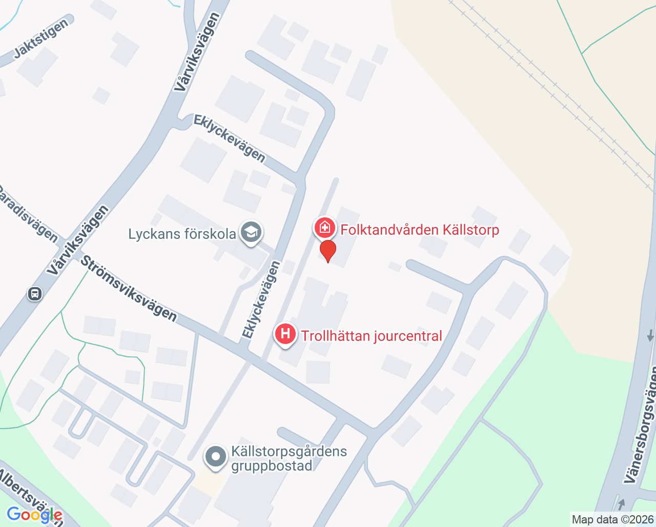 Karta till Folktandvården Källstorp Trollhättan, Trollhättan