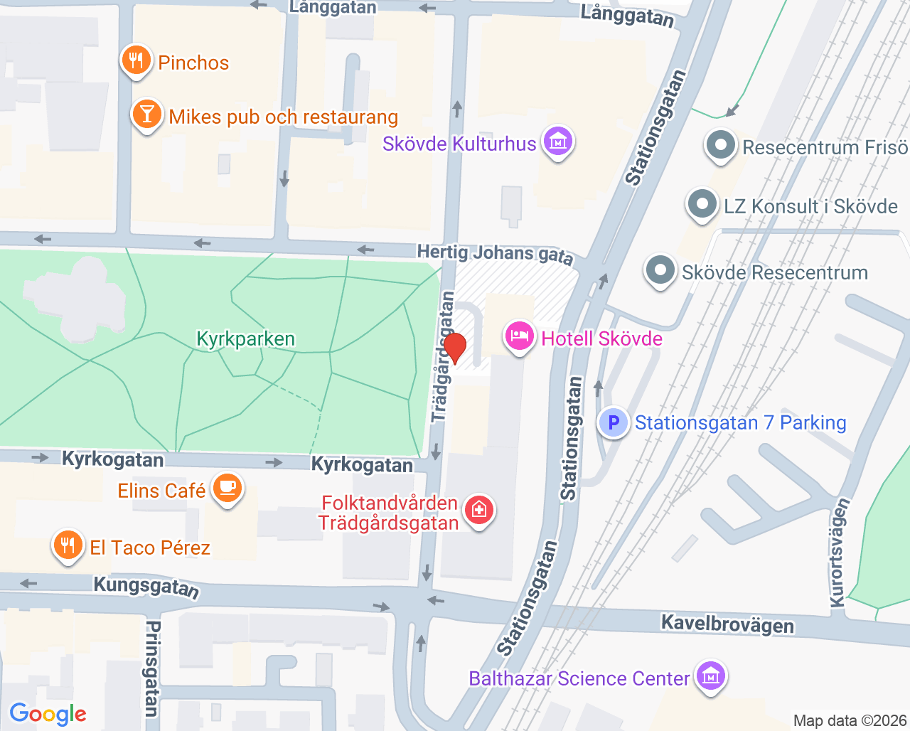 Karta till Audionommottagning Skövde, Skövde