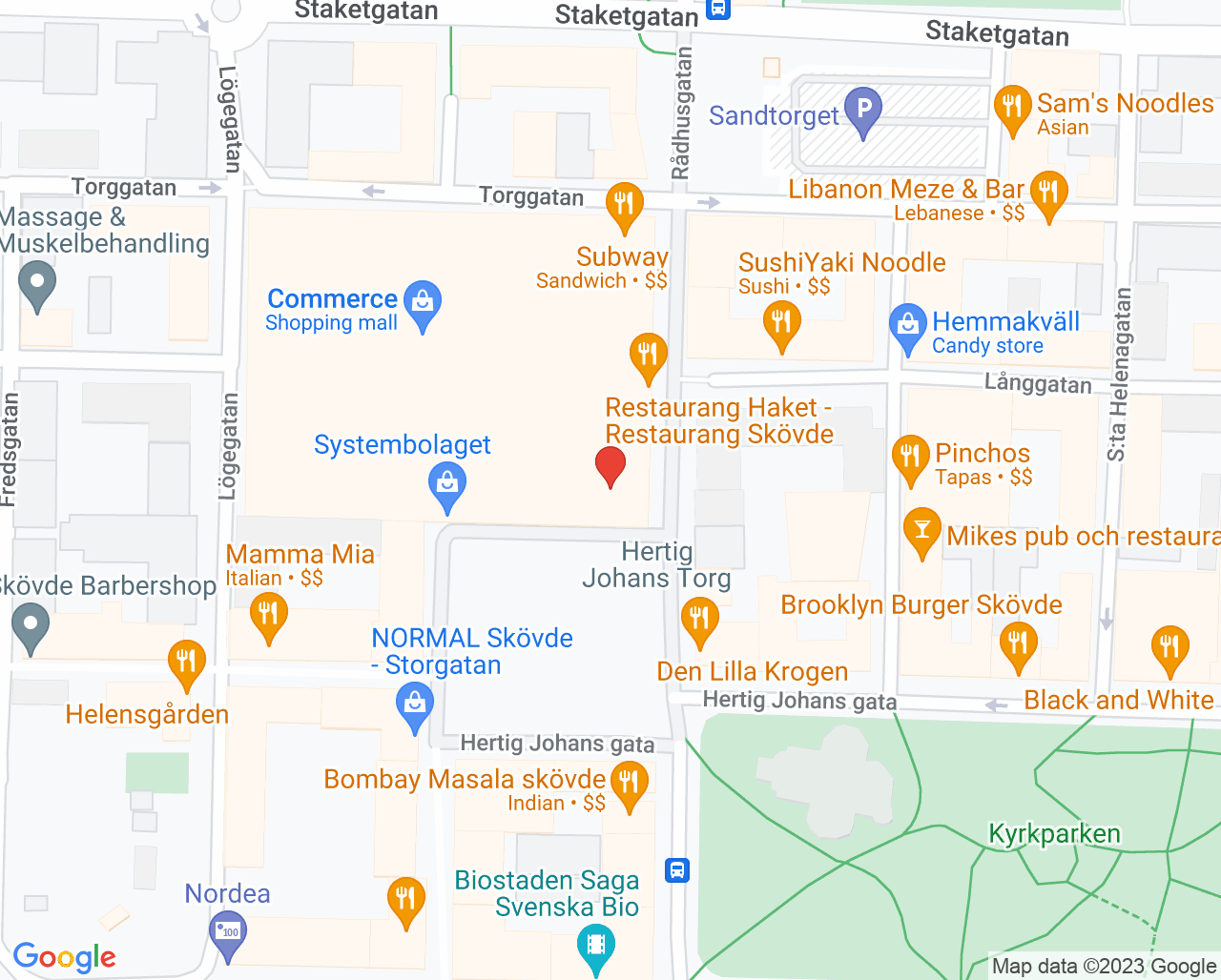 Karta till Diagnostiskt Centrum Hud Skövde 