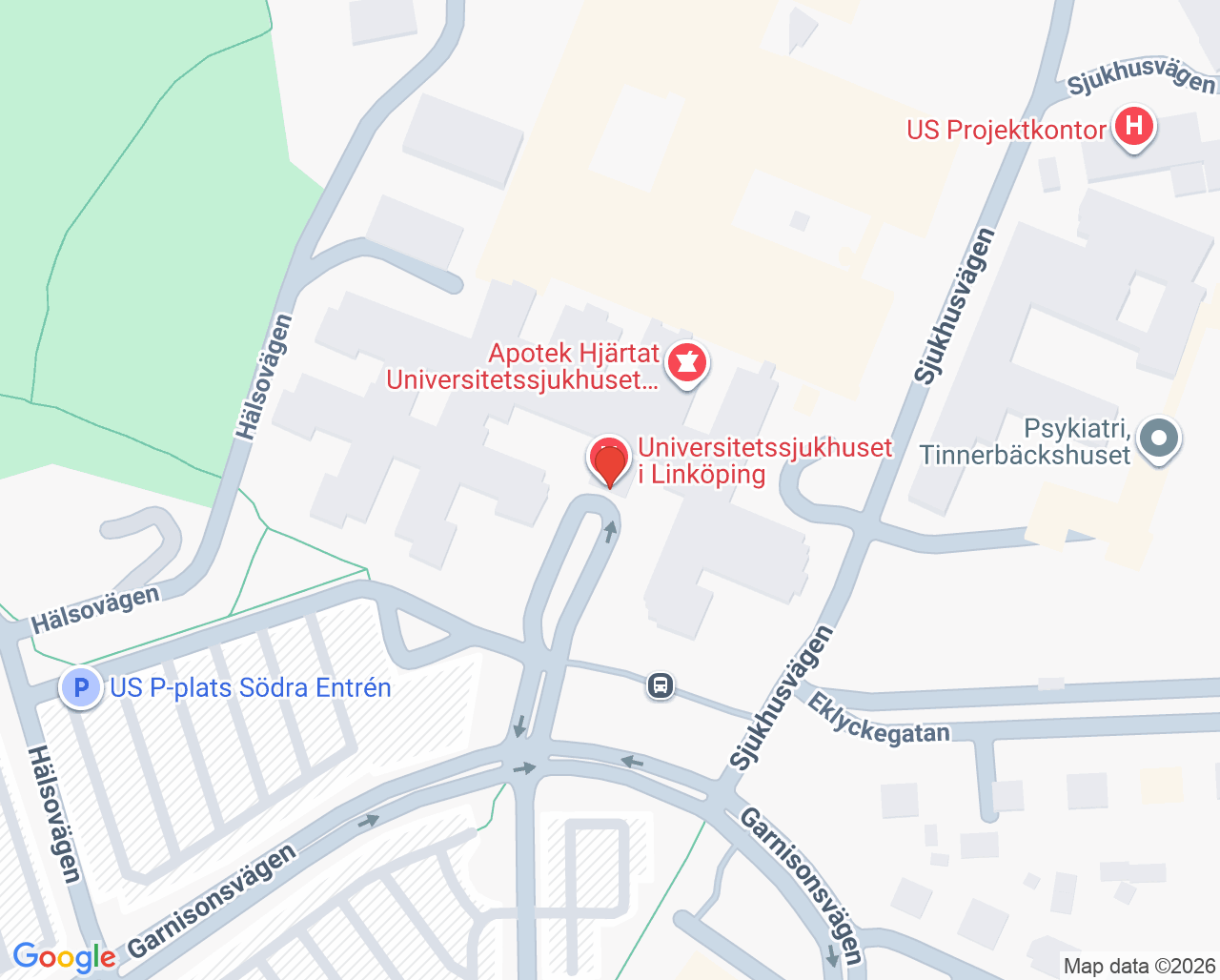 Karta till Foniatri, Öron- näs- och halskliniken