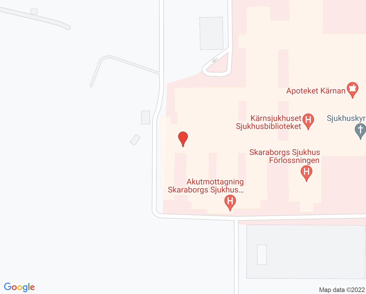 Karta till Psykiatri akutmottagning, Skövde