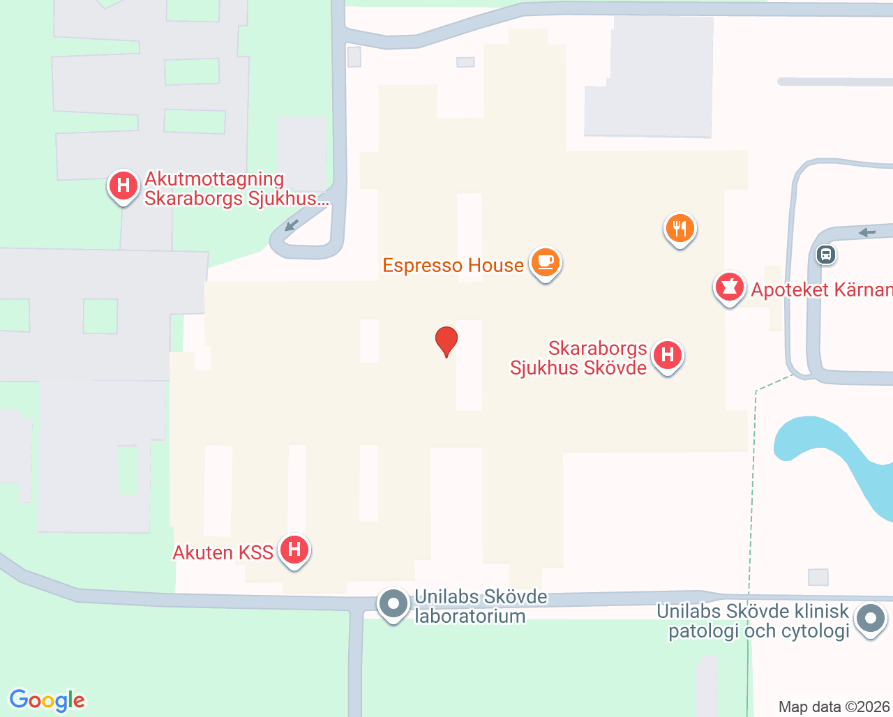 Karta till Unilabs Mammografi Skaraborg, Skövde