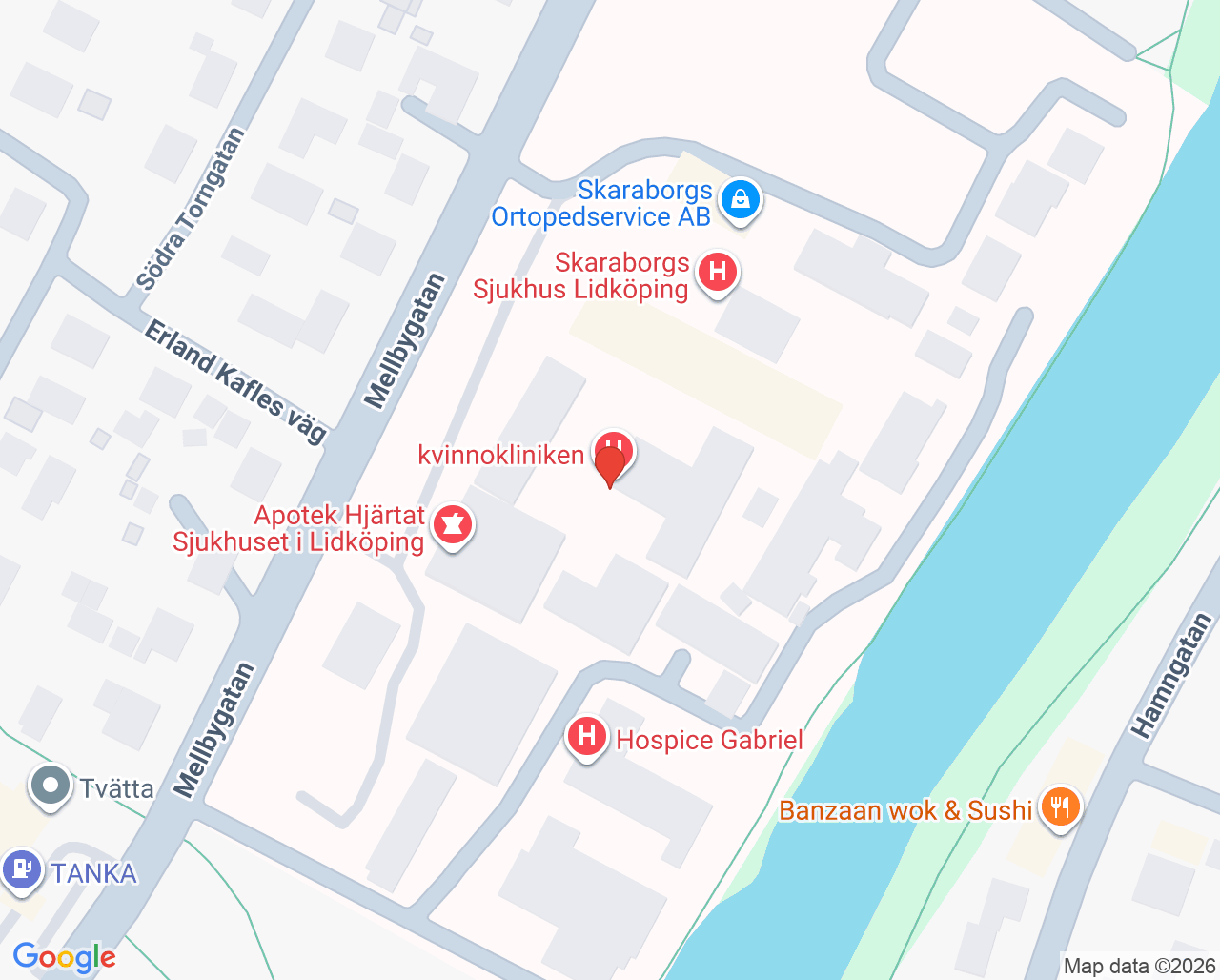 Karta till Vital Lidköping