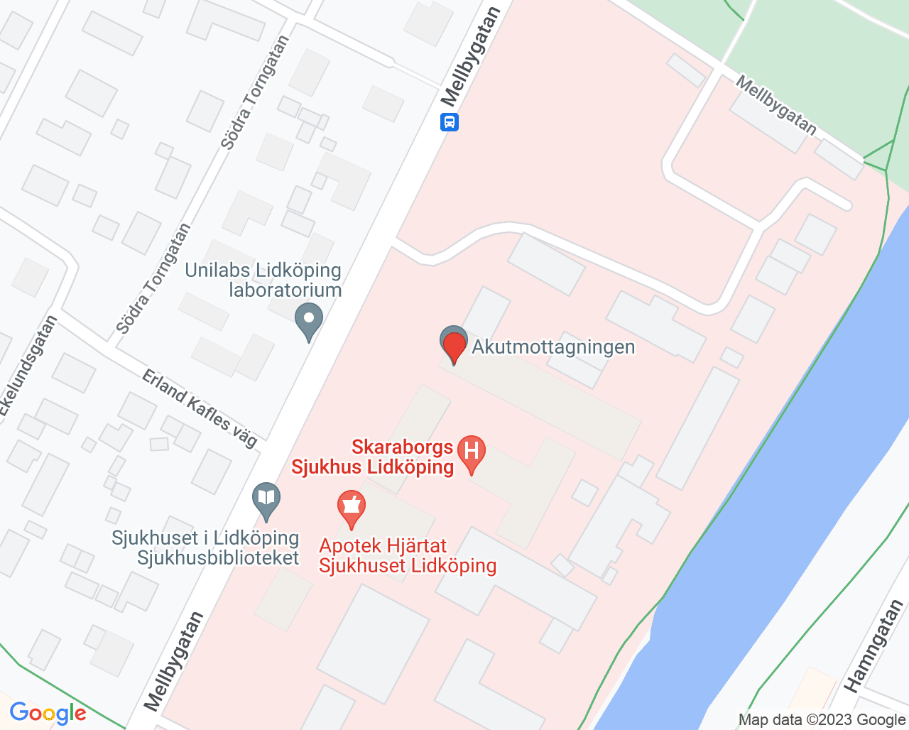 Karta till Stomimottagning Lidköping