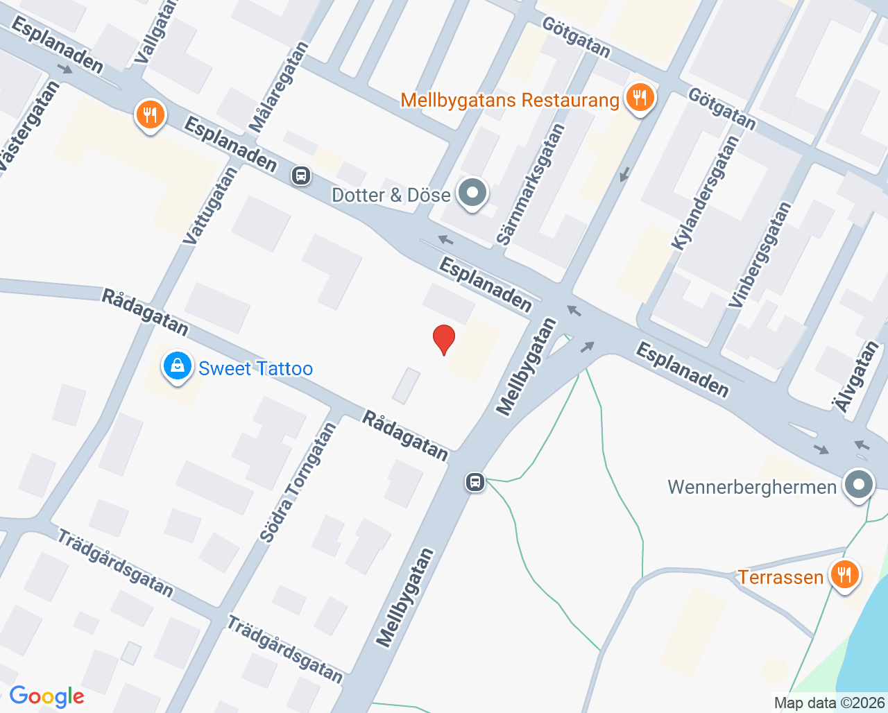 Karta till Lidköping barnmorskemottagning, Lidköping