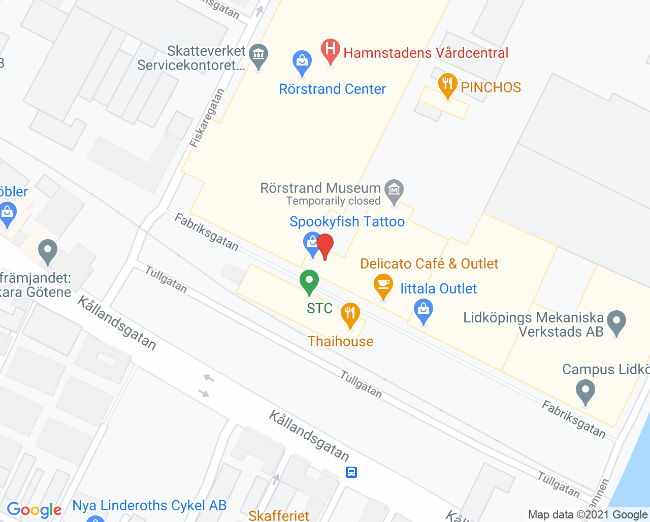 Karta till BVC Hamnstadens vårdcentral, Lidköping